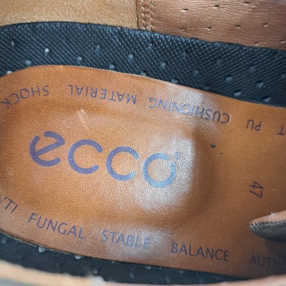 Ecco Fusion Brown Leather Lace Up Oxford Shoes Size 47 US 13-13.5 Split Toe main image 10